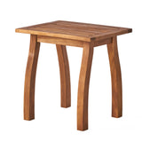 Acacia Wood Teak Outdoor Slatted Side Table