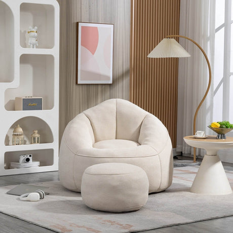 Microfiber Foam Filled Bedding Bean Bag Chair - Calmora - Sleep Galleria