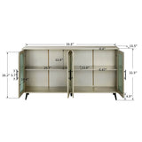 Antique Gold Wood TV Stand With Storage Cabinet - Sleep Galleria