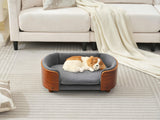 Orthopedic Scandinavian Solid Wood Elevated Dog Bed