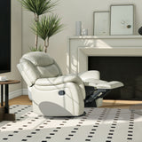 Swivel Glider Push Back Manual Recliner Chair Faux Leather