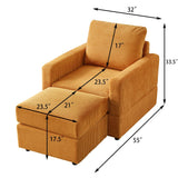 Corduroy Adjustable Chaise Lounge Sofa Chair - Sleep Galleria