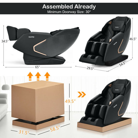 Soothe 10-Full Body Zero Gravity Massage Chair with SL Track Heat