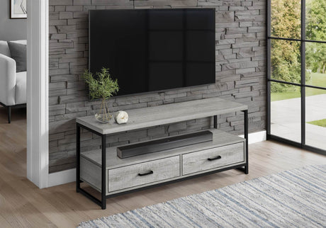 48-Inch Grey Laminate TV Stand With Storage Drawers - Sleep Galleria