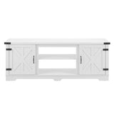 Modern Farmhouse White MDF TV Media Stand Console - Sleep Galleria