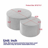 Set of 2 Upholstered Foam Ottoman Coffee Tables - Sleep Galleria