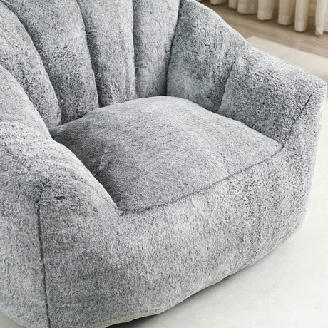 High - Density Foam Faux Fur Beanbag Chair - Calmora - Sleep Galleria