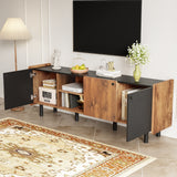 Mid Century Modern TV Stand With Storage Cabinets