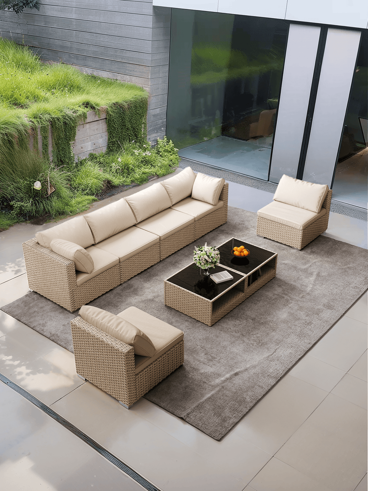 8-Piece All-Weather Boho Outdoor Patio Furniture Set