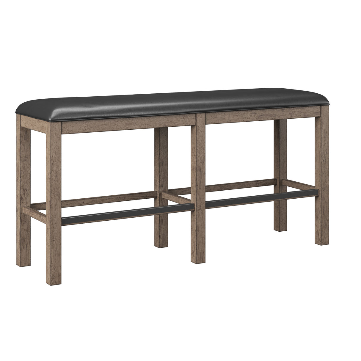 Solid Wood Brown 60-Inch Bar Height Bench