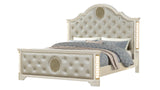 Queen Tufted Upholstered Wood Bed Frame With LED Lights