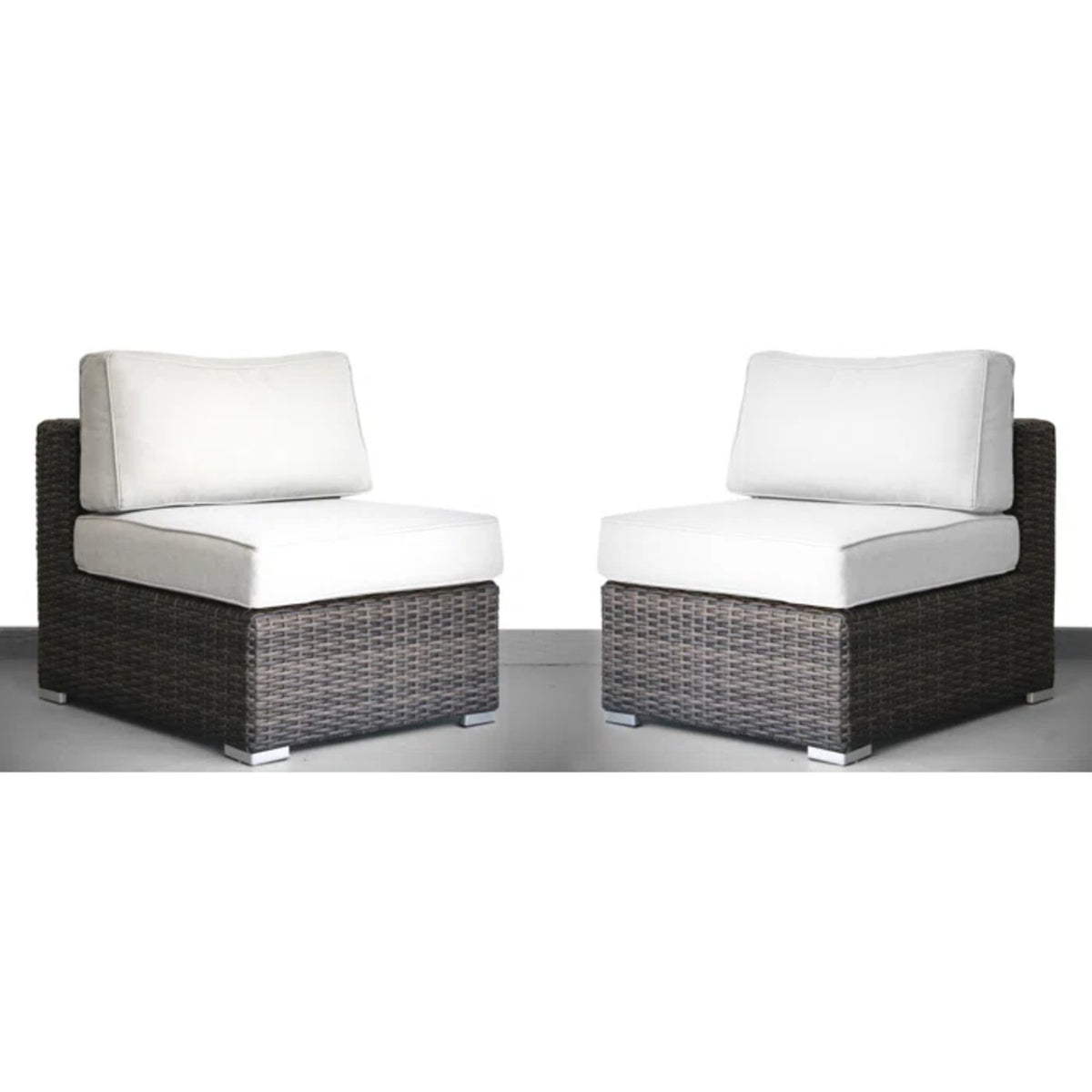 2-Piece Minnesota Durable Aluminum HDPE Wicker Chair Set