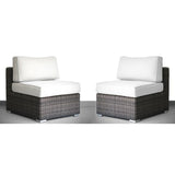 2-Piece Minnesota Durable Aluminum HDPE Wicker Chair Set