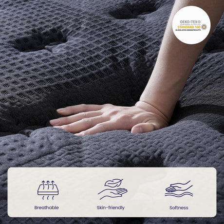 【Live Exclusive】Fansace 10/12/14/16 Inch Deluxe Hybrid Mattress，Spring Mattress in a Box, Medium Firm Mattresses with Gel Memory Foam & Pocket Springs, Extra Edge Support Mattress Latex Mattress Gel Memory Foam Queenking Mattress