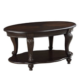 3-Piece Espresso Rubber Wood Coffee Table Set - Sleep Galleria