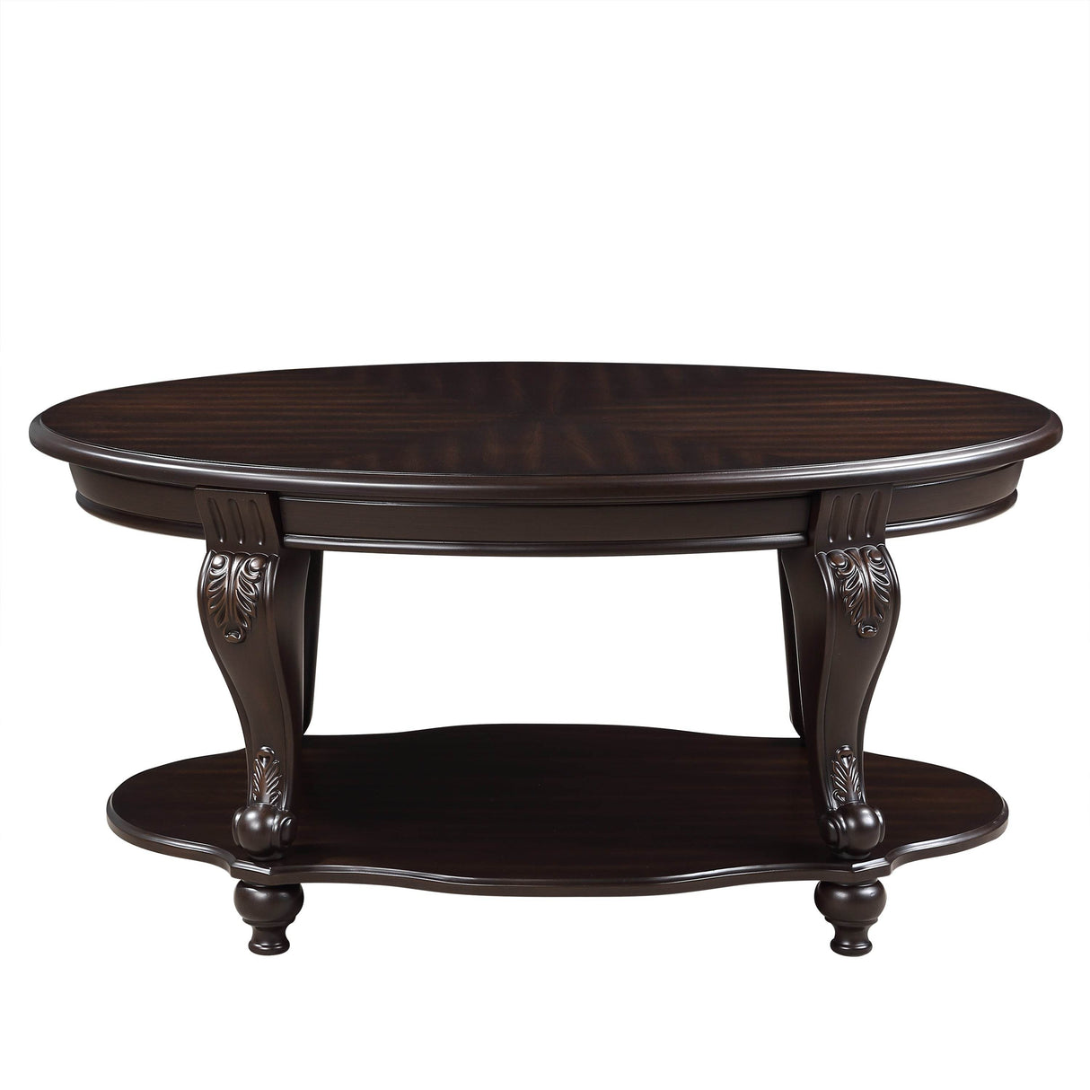 3-Piece Espresso Rubber Wood Coffee Table Set - Sleep Galleria