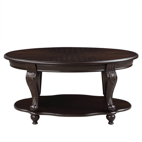3-Piece Espresso Rubber Wood Coffee Table Set - Sleep Galleria