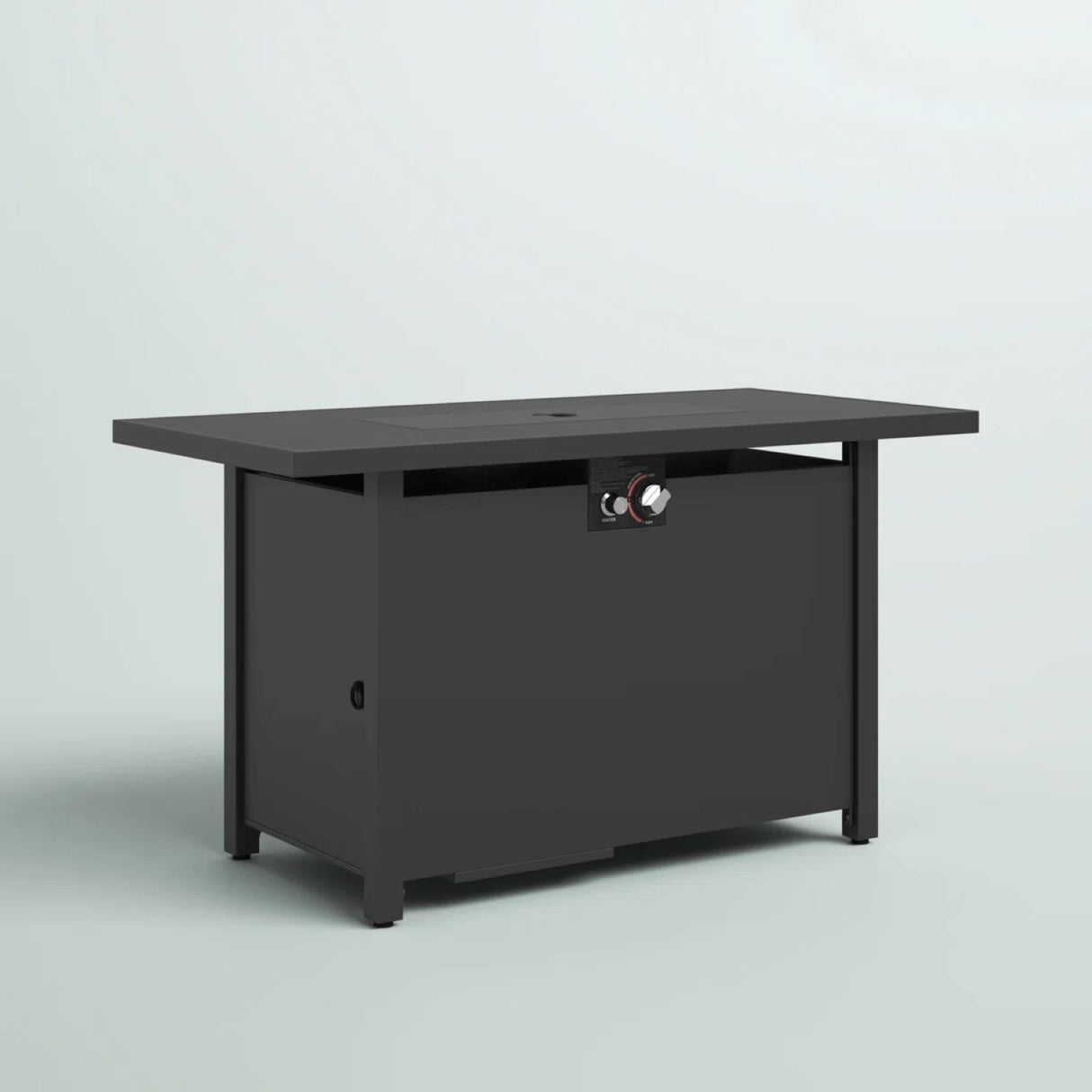 Modern Steel Outdoor Weather-Resistant Fire Pit Table
