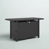 Modern Steel Outdoor Weather-Resistant Fire Pit Table
