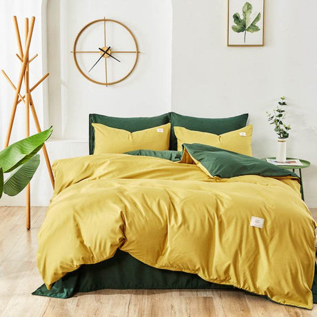 3-Piece Bean Paste Grey Bedding Set With Pillowcase - Sleep Galleria