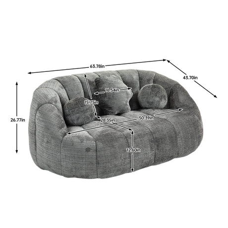 High Density Foam Chenille Bean Bag Lounge Chair - Sleep Galleria