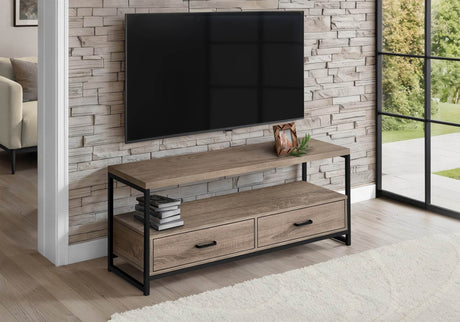 48-Inch Modern Taupe Wood Look TV Stand Console - Sleep Galleria