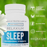 Relaxium Sleep Aid for Adults, Melatonin 5Mg with Magnesium Glycinate, Sleep-Promoting Valerest & Ashwagandha, Non-Habit Forming Sleep Supplement, 60 Capsules, 30-Day Supply