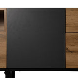 Modern Wood TV Stand With Drop Down Storage - Sleep Galleria