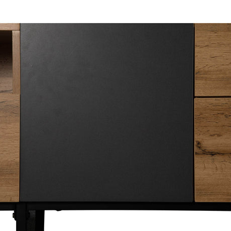 Modern Wood TV Stand With Drop Down Storage - Sleep Galleria