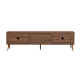 Mid Century Modern Walnut Wood TV Stand With Storage - Sleep Galleria