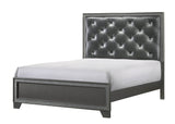 King Plush Tufted Upholstery Wood Panel Bed Frame