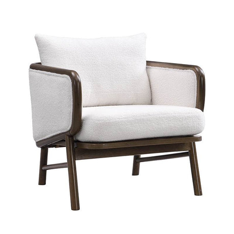 Set of 2 Sherpa Fabric Upholstered Accent Chairs - Sleep Galleria