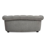Chesterfield Plush Foam Gray Polyester Dog Sofa Bed - Sleep Galleria