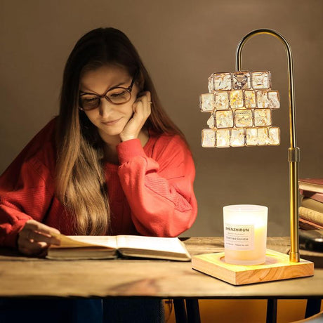 Candle Warmer Lamp with Timer,Electric Candle Warmer Dimmable and Height Adjustable Wax Melt Warmer for Scented Wax Jar Candles,Aromatherapy Decorative Candle Heater Home Fragrance Warmer