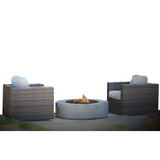 Patio Conversation Set for 2 With Fire Pit and Cushions