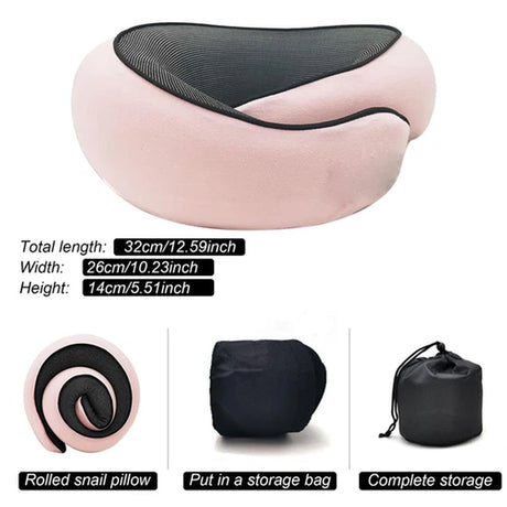 Neck Travel Pillow Memory Foam Neck Pillow Comfort Compact Ergonomic for Travel