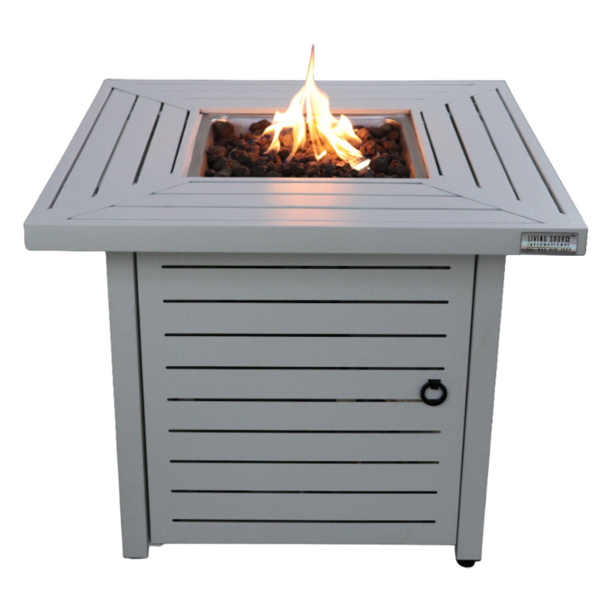 Modern Steel Propane Gas Fire Pit Table With Flame Control