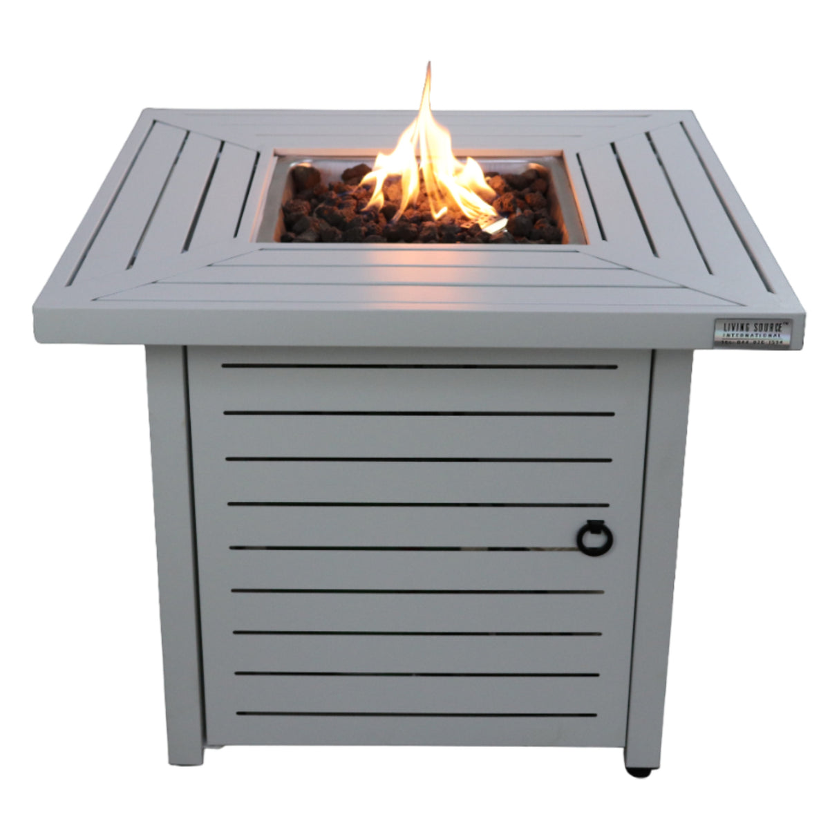 Modern Steel Propane Gas Fire Pit Table With Flame Control