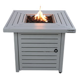 Modern Steel Propane Gas Fire Pit Table With Flame Control