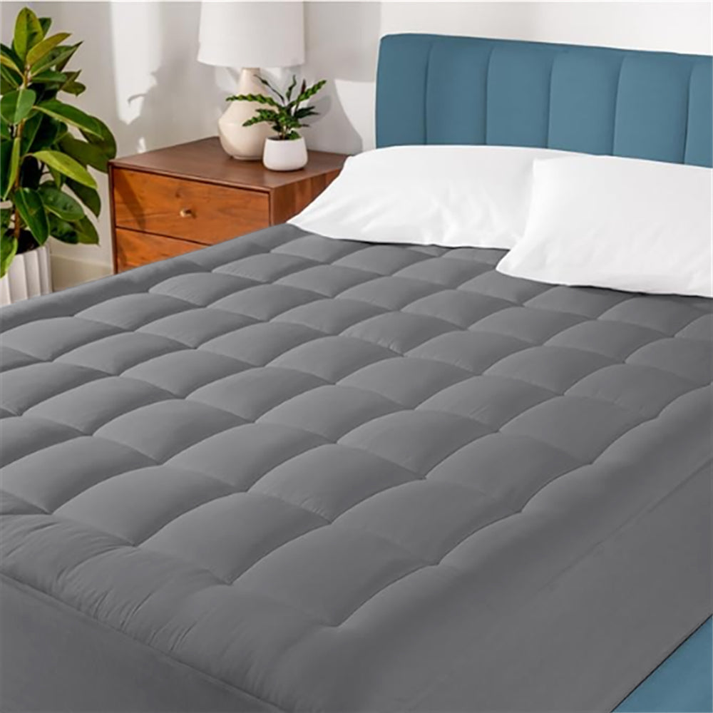 Soft Plush Cotton Mattress Pad Queen Size