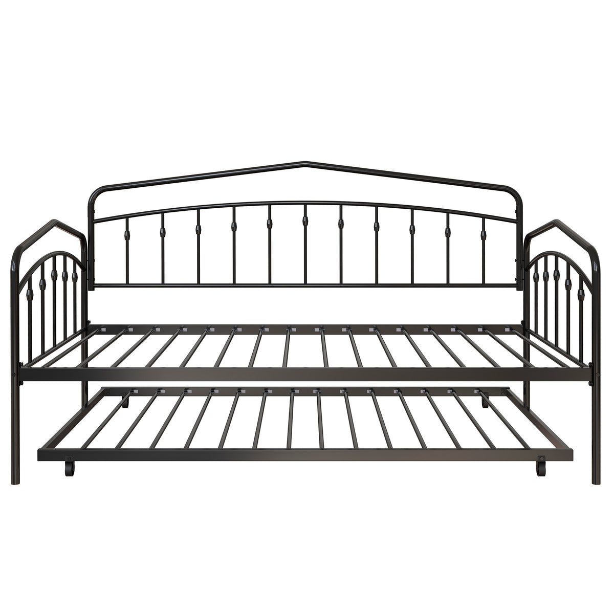 Twin Metal Daybed With Trundle Black Frame Set