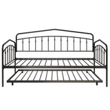Twin Metal Daybed With Trundle Black Frame Set