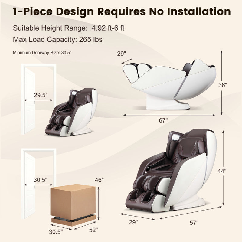 Provox 27-Comfort Full Body Massage Chair with SL Track Airbags Heating