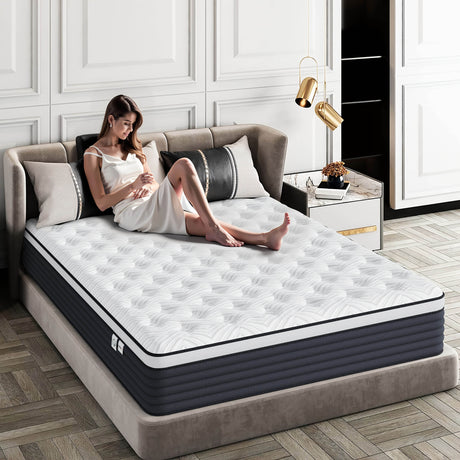 Memory Foam Hybrid Mattress with Pocketed Springs for Superior Motion Isolation and Pressure Relief - Sleep Galleria
