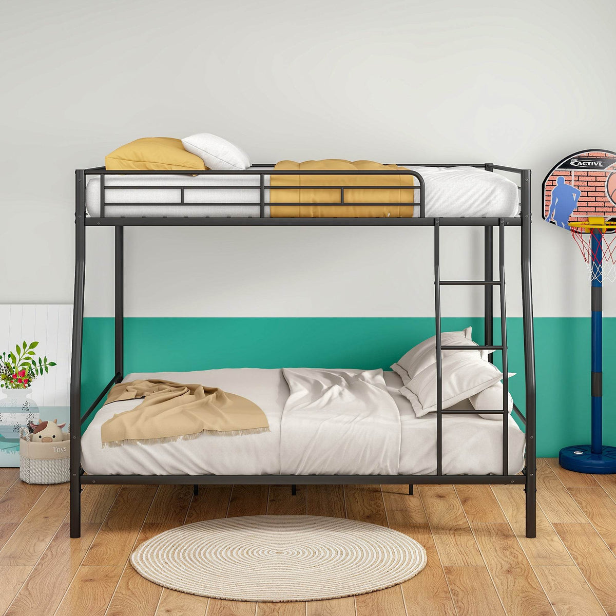 Heavy Duty Full Over Queen Metal Bunk Bed Frame