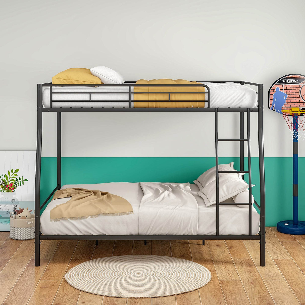 Heavy Duty Full Over Queen Metal Bunk Bed Frame