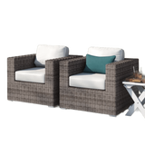 2-Piece Outdoor Club Chair Set With Sunbrella Cushions