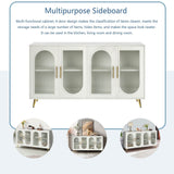 Antique White Wood TV Stand With Storage Cabinet - Sleep Galleria