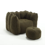 Soft Chenille Bean Bag Chair with Foam - Calmora - Sleep Galleria