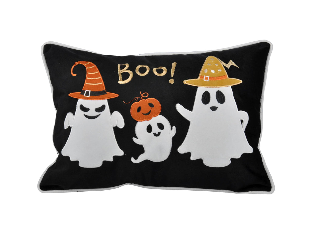 Halloween Ghost Velvet Throw Pillow With Polyester Insert